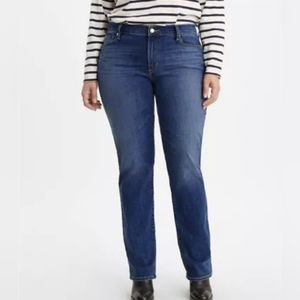 Levi's Classic Straight High Rise Medium Wash Stretch Jean Sz 16/W33 x L30